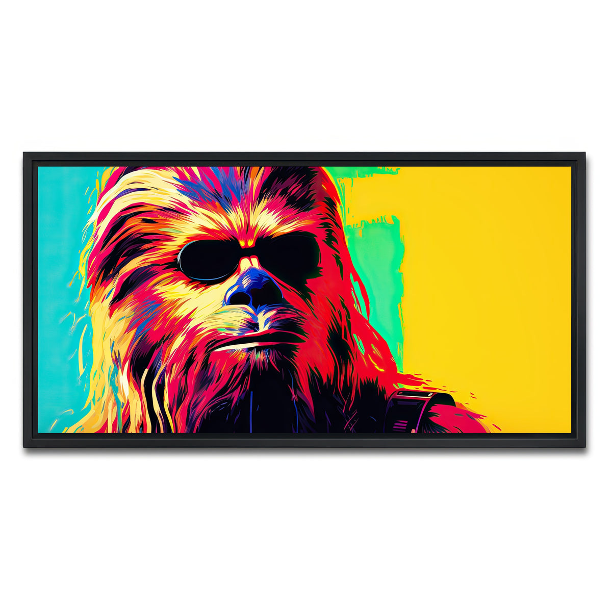 AUTO-MOCKUP WHITE | Chewbacca Shades | 1 Piece | Black Framed Canvas | group=2x1