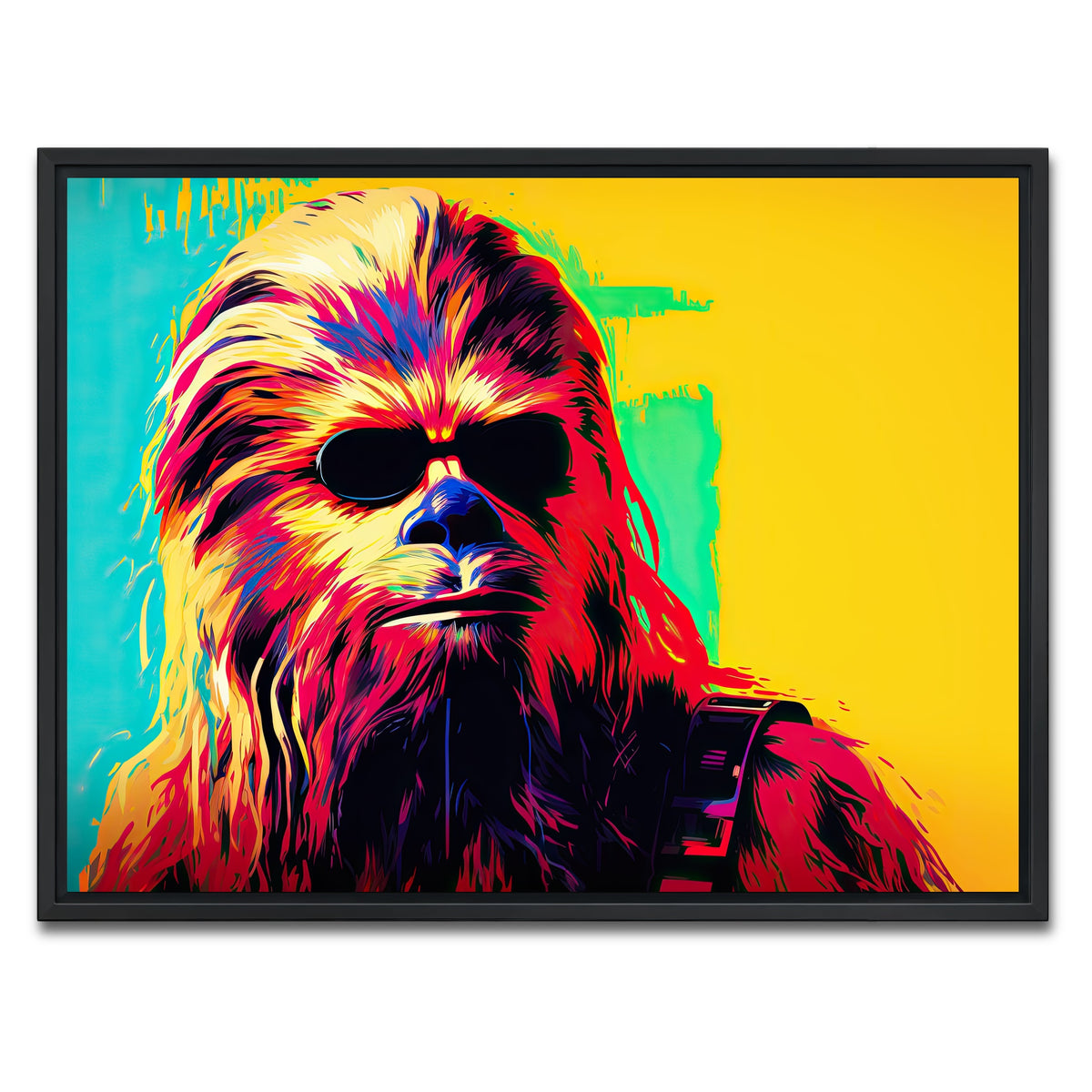 AUTO-MOCKUP WHITE | Chewbacca Shades | 1 Piece | Black Framed Canvas | group=4x3