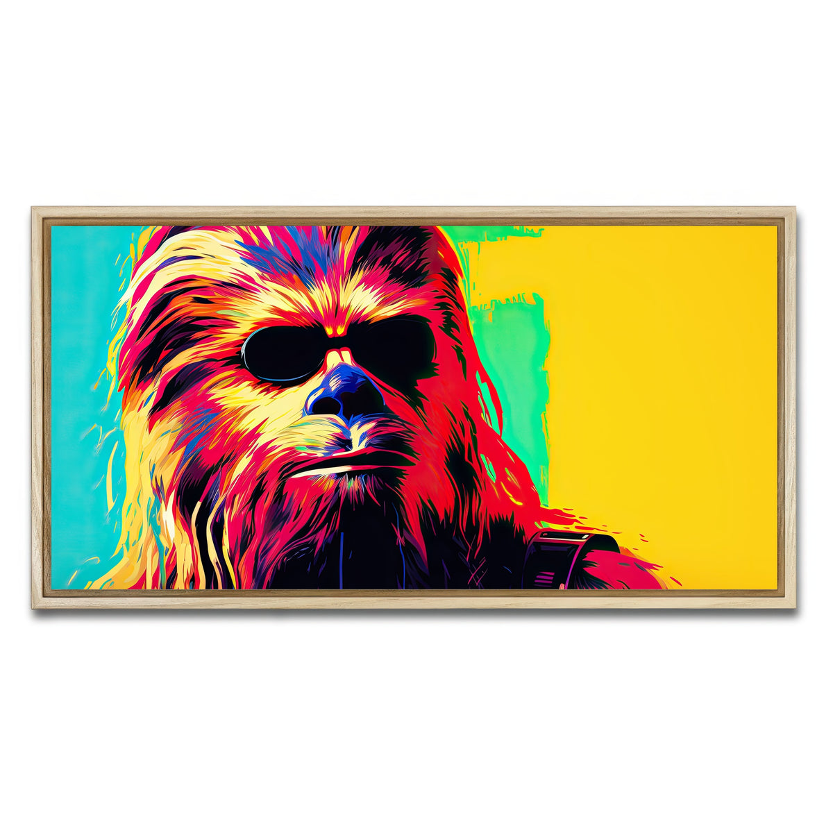 AUTO-MOCKUP WHITE | Chewbacca Shades | 1 Piece | Natural Framed Canvas | group=2x1