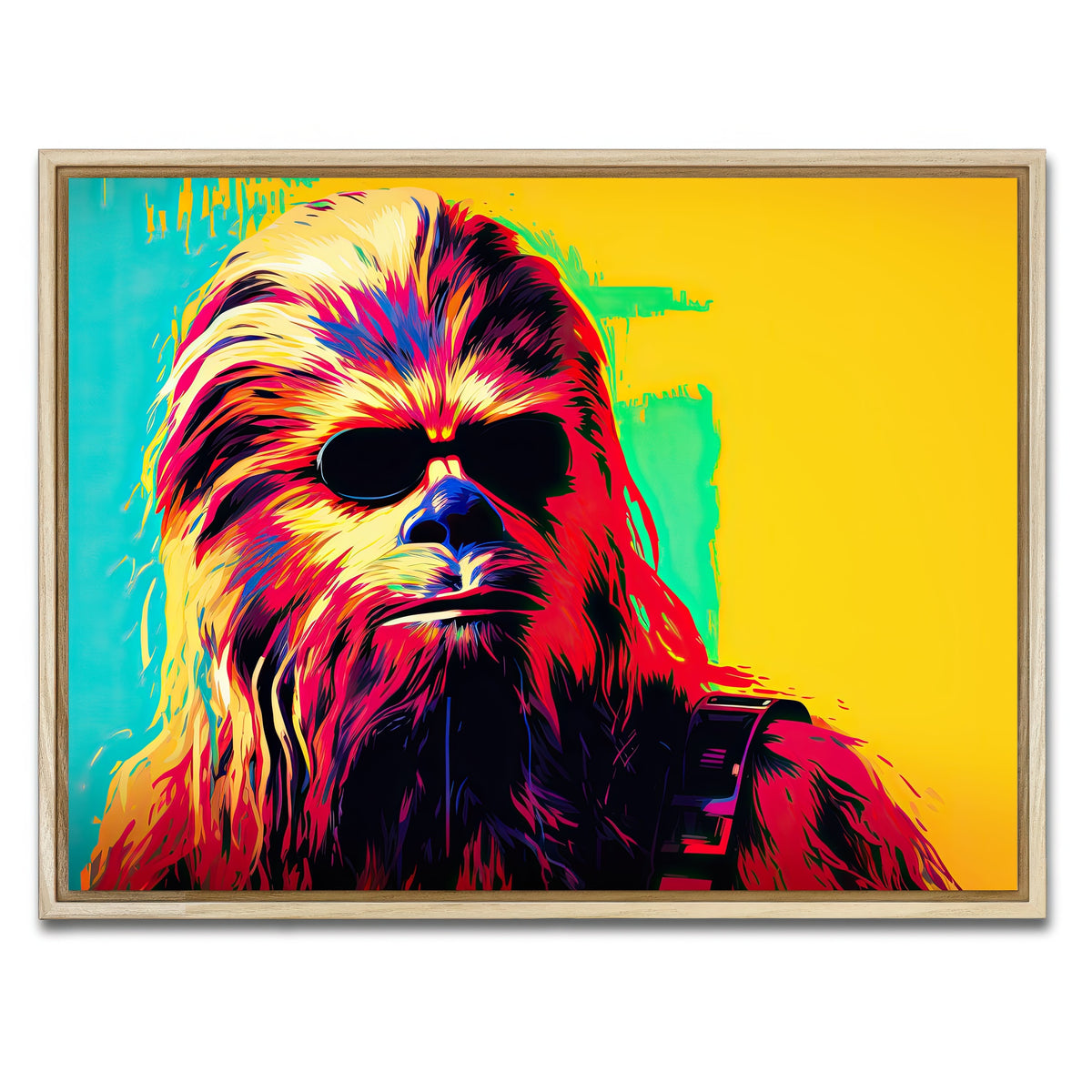 AUTO-MOCKUP WHITE | Chewbacca Shades | 1 Piece | Natural Framed Canvas | group=4x3