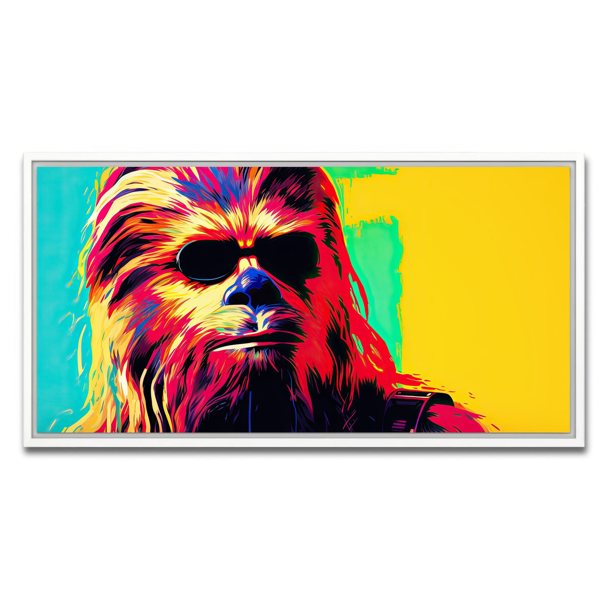 AUTO-MOCKUP WHITE | Chewbacca Shades | 1 Piece | White Framed Canvas | group=2x1