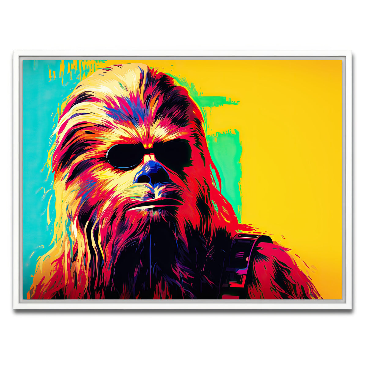 AUTO-MOCKUP WHITE | Chewbacca Shades | 1 Piece | White Framed Canvas | group=4x3