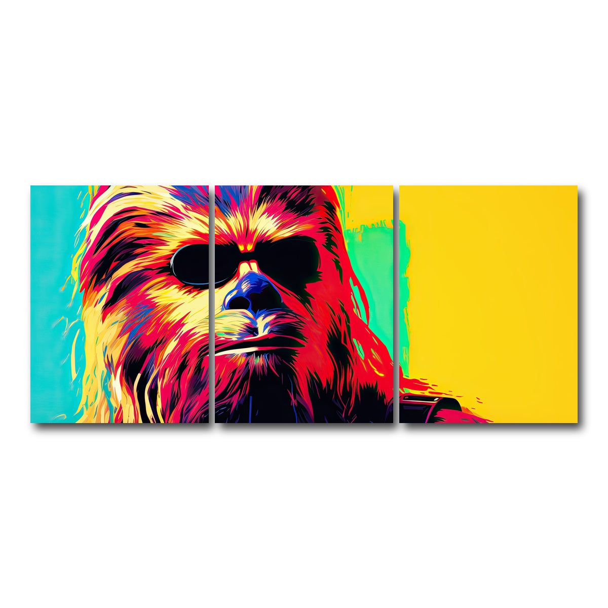AUTO-MOCKUP WHITE | Chewbacca Shades | 3 Piece | Gallery Wrap Canvas | group=18x24