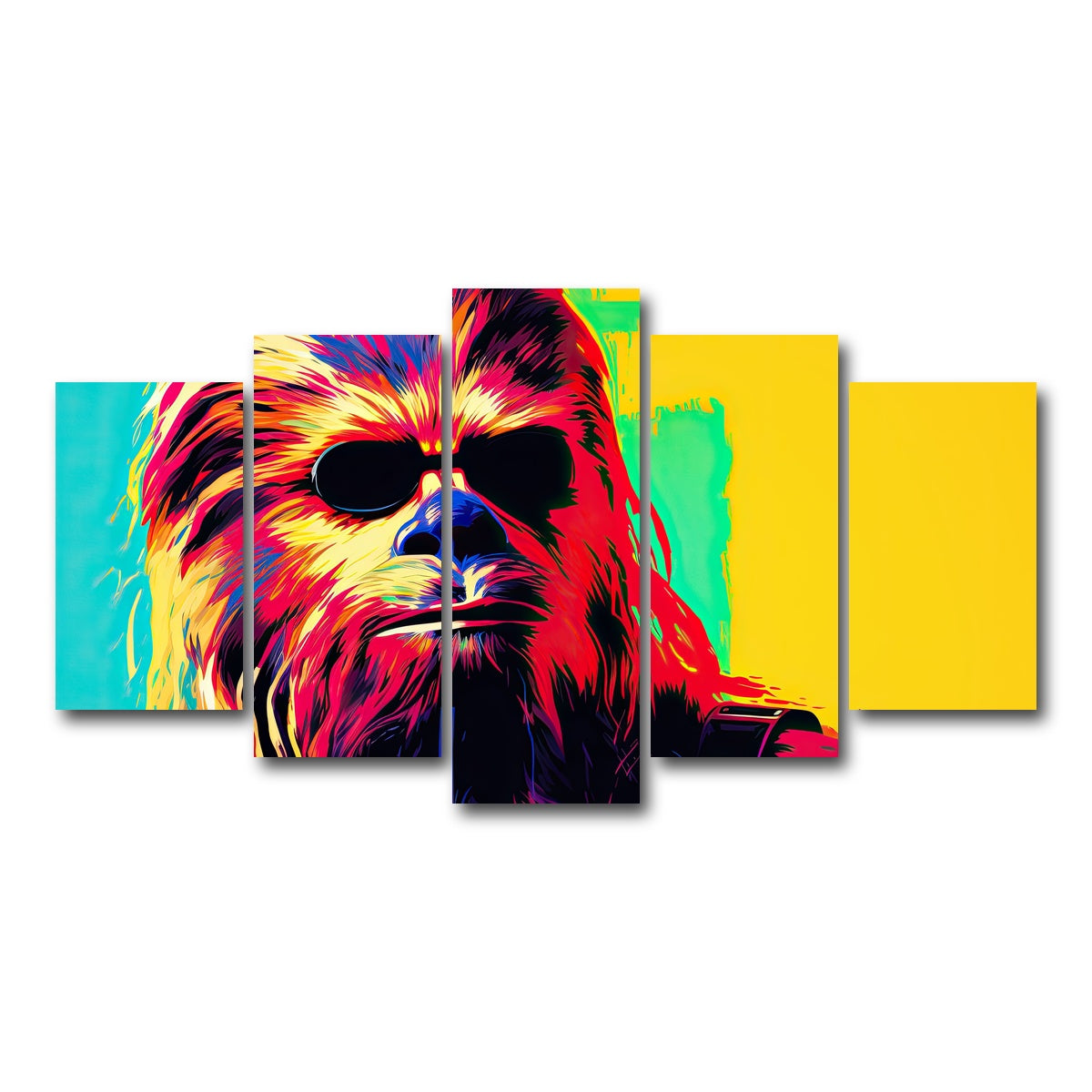 AUTO-MOCKUP WHITE | Chewbacca Shades | 5 Piece | Gallery Wrap Canvas | group=5_normal