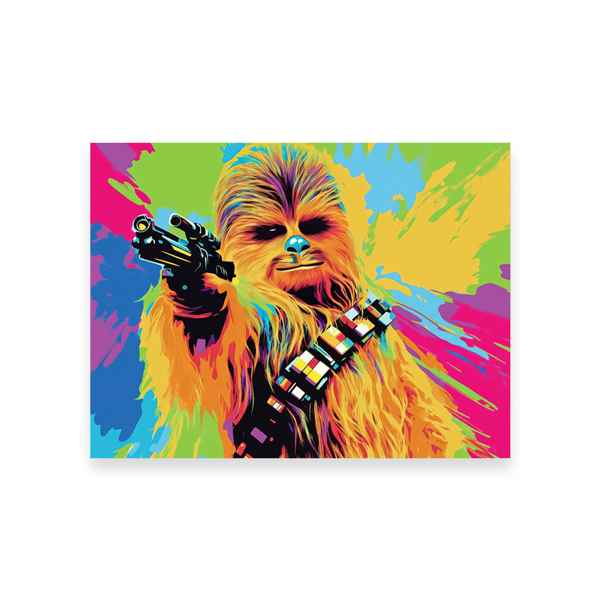 Chewbacca Color Splash Wall Art