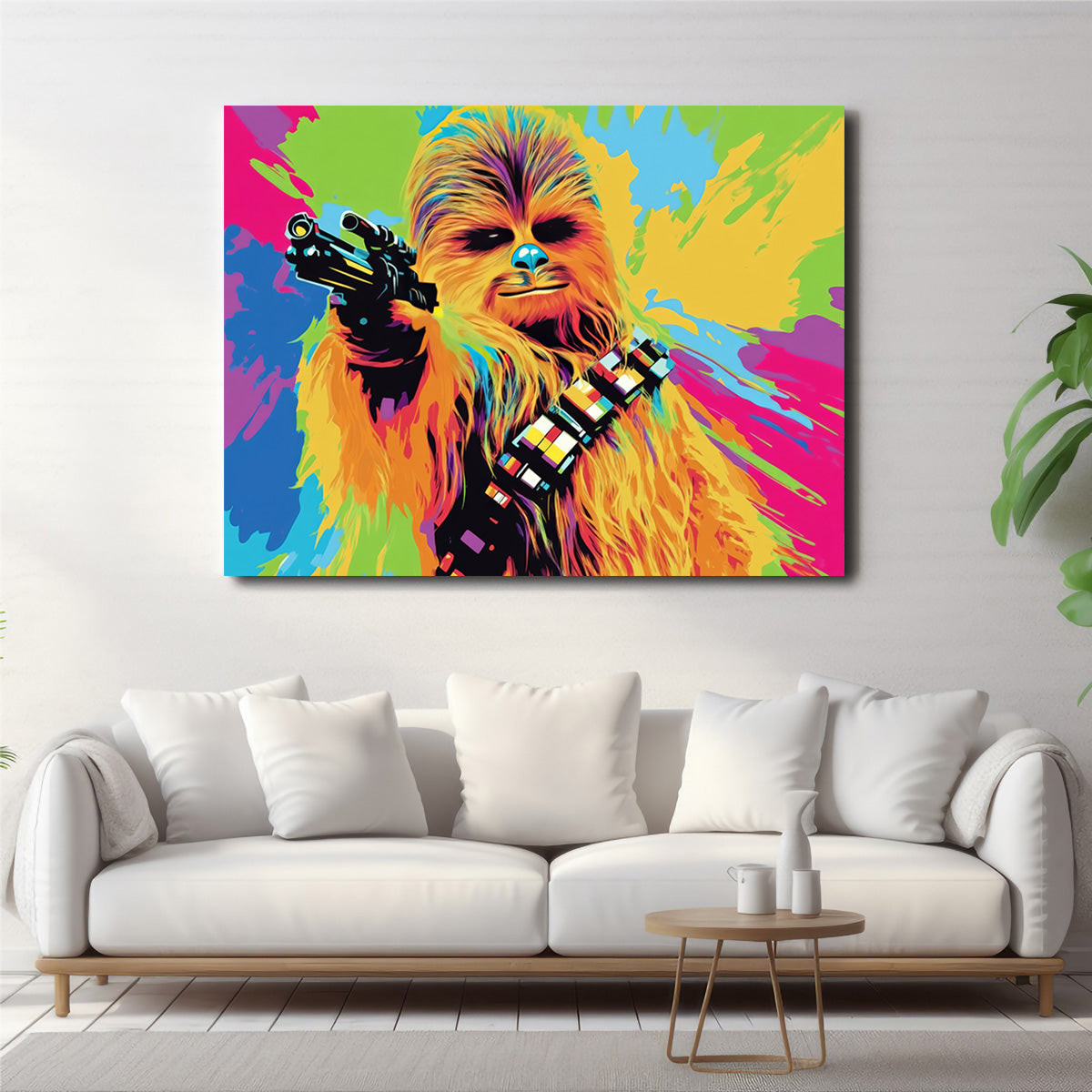 Chewbacca Color Splash Wall Art