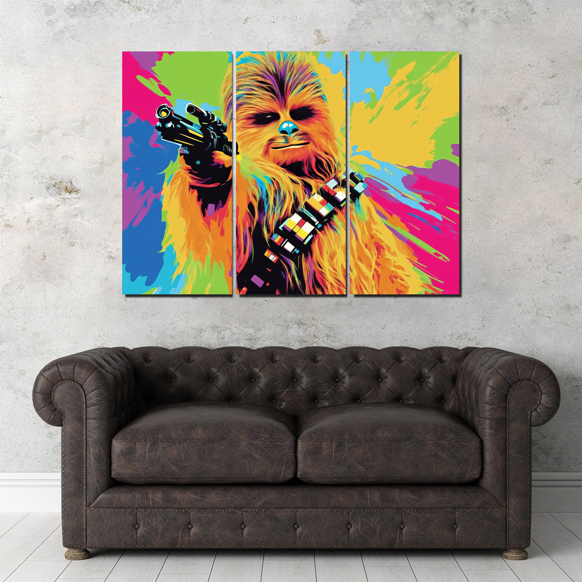 Chewbacca Color Splash Wall Art