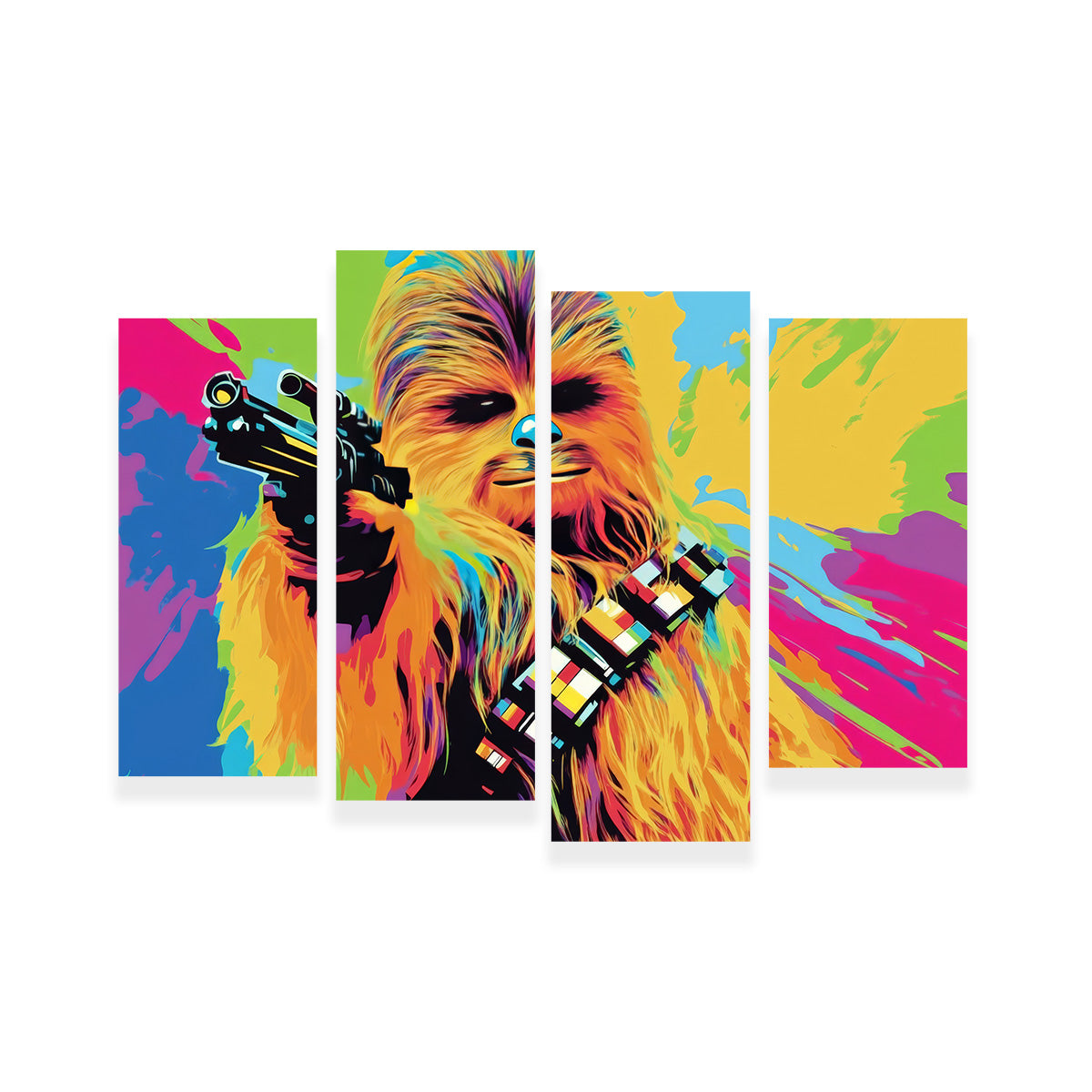 Chewbacca Color Splash Wall Art