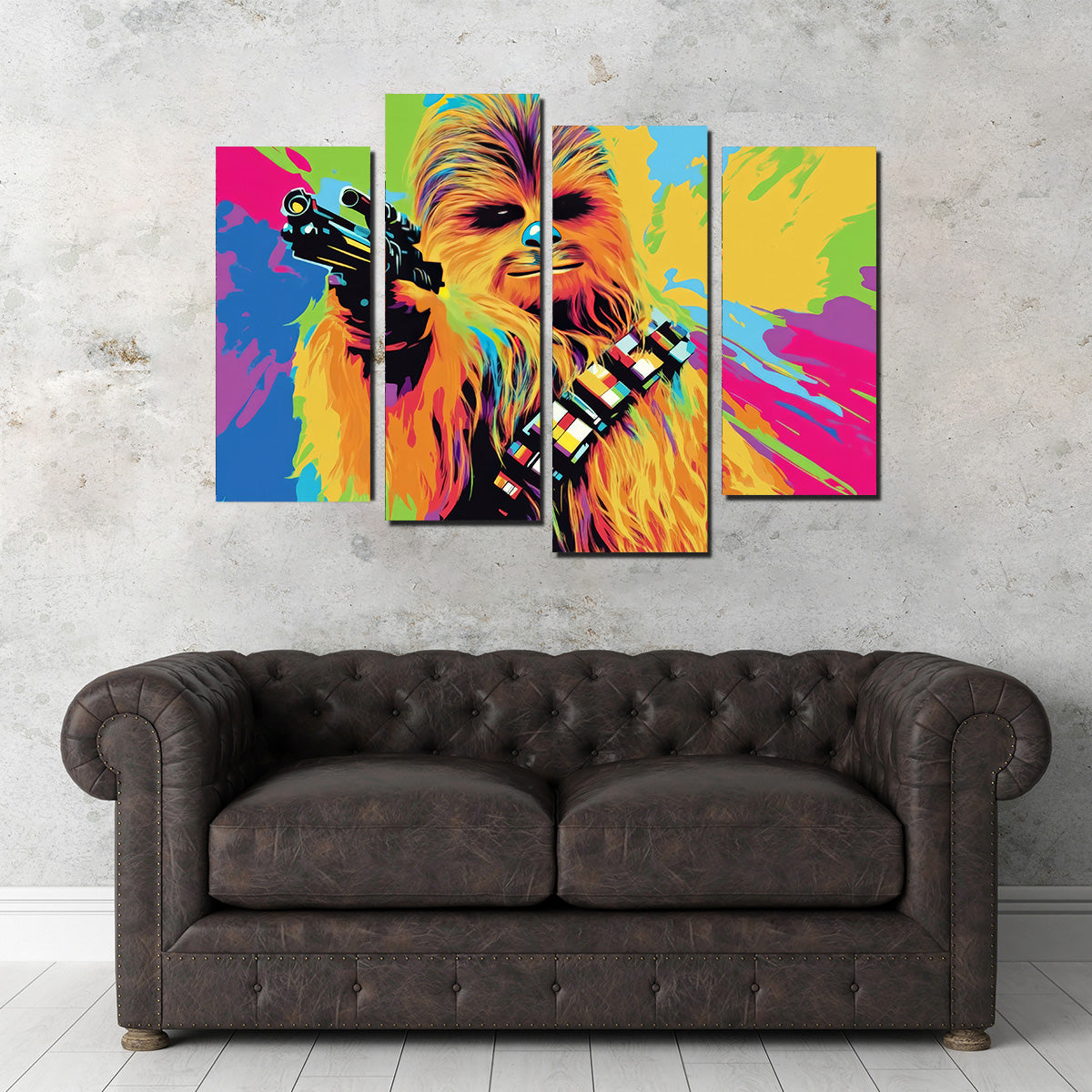 Chewbacca Color Splash Wall Art