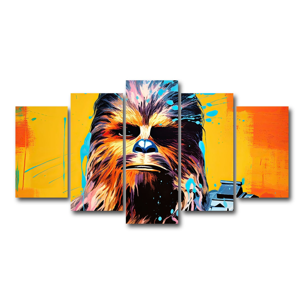 AUTO-MOCKUP WHITE | Chewbacca Warhol | 5 Piece | Gallery Wrap Canvas | group=5_normal