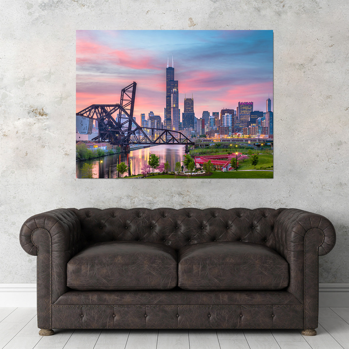 Chicago Skyline at Twilight Wall Art