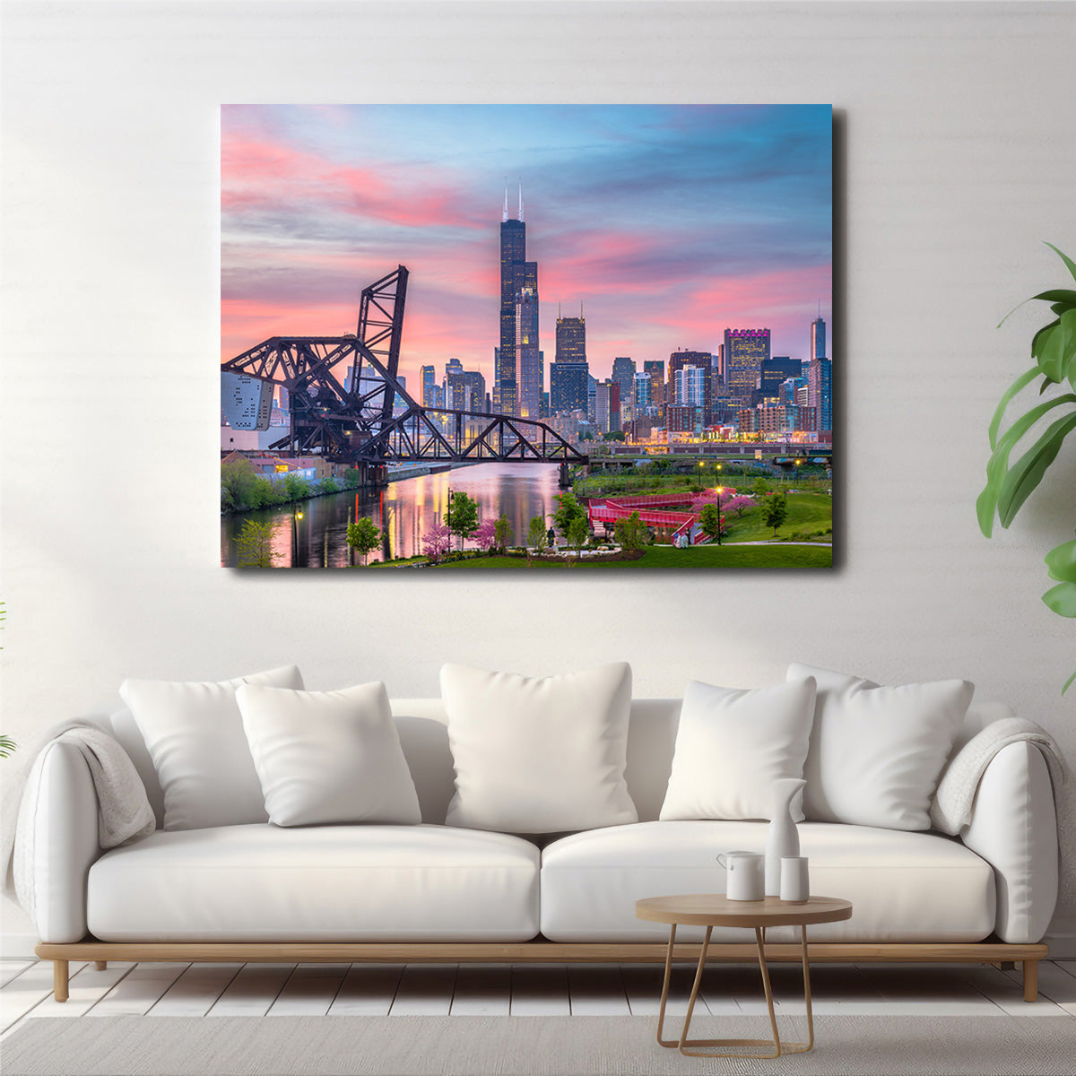 Chicago Skyline at Twilight Wall Art