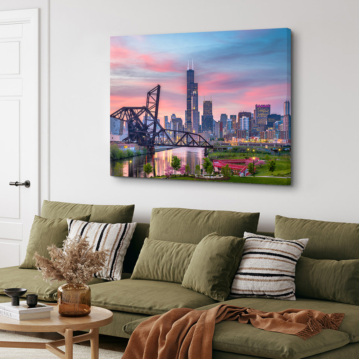 Chicago Skyline at Twilight Wall Art