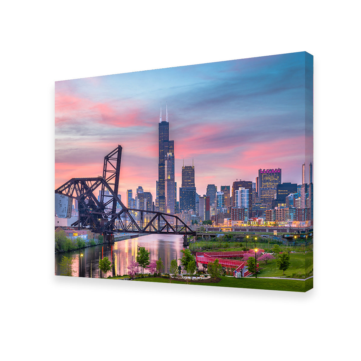 Chicago Skyline at Twilight Wall Art
