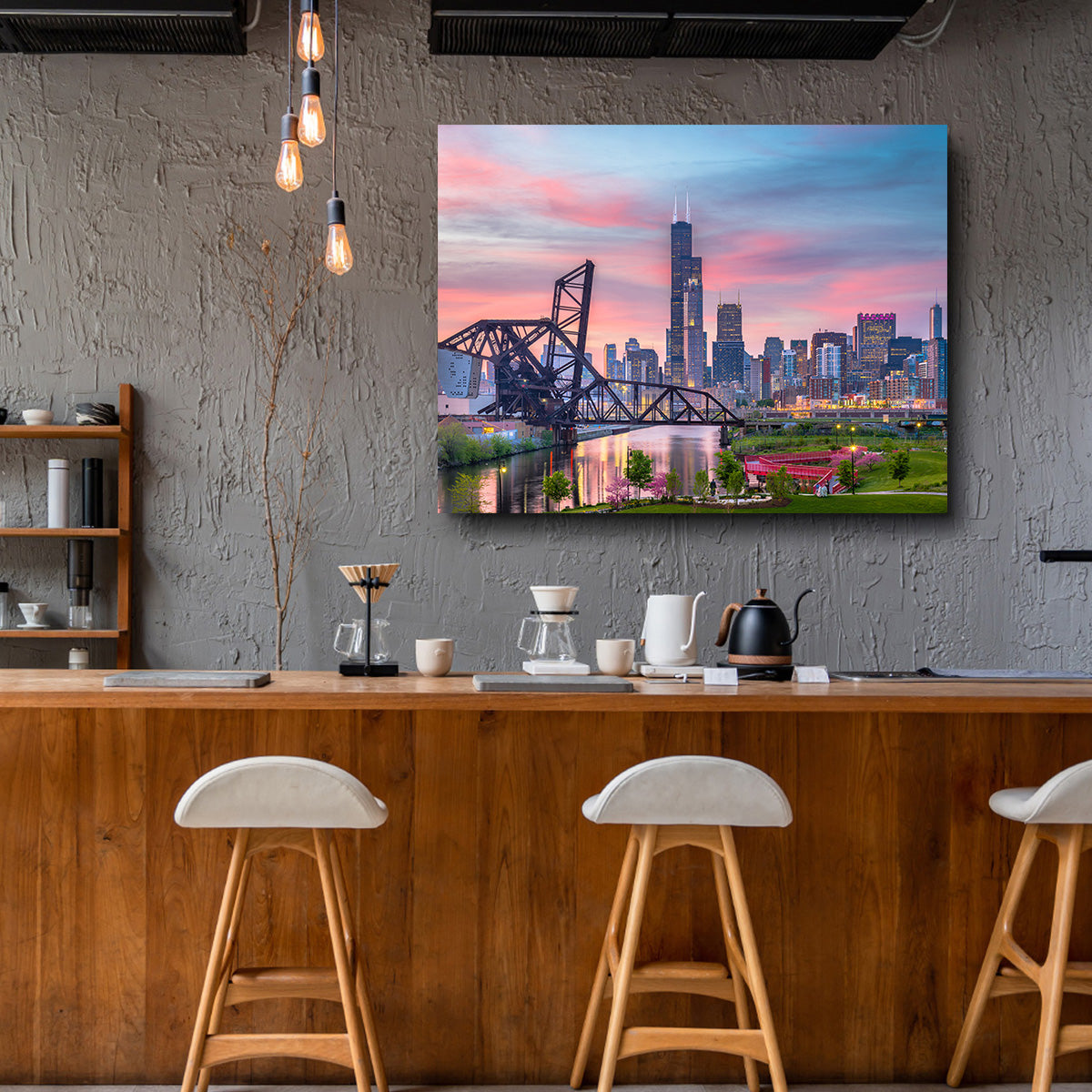 Chicago Skyline at Twilight Wall Art