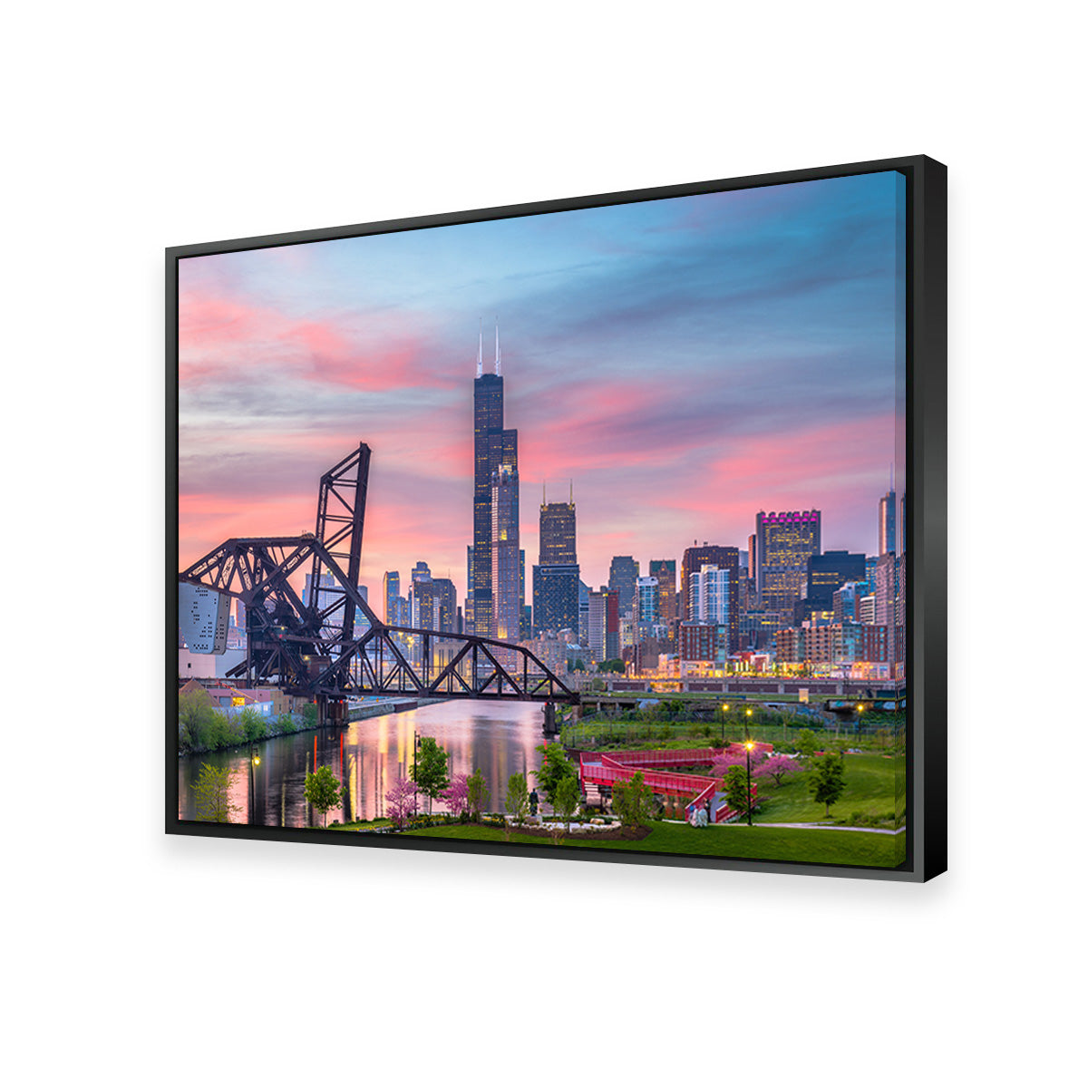Chicago Skyline at Twilight Wall Art