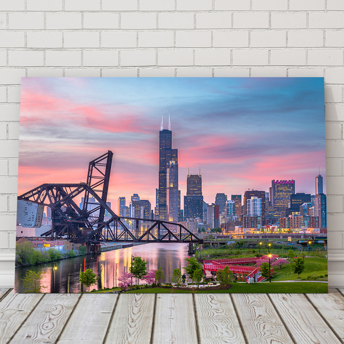 Chicago Skyline at Twilight Wall Art