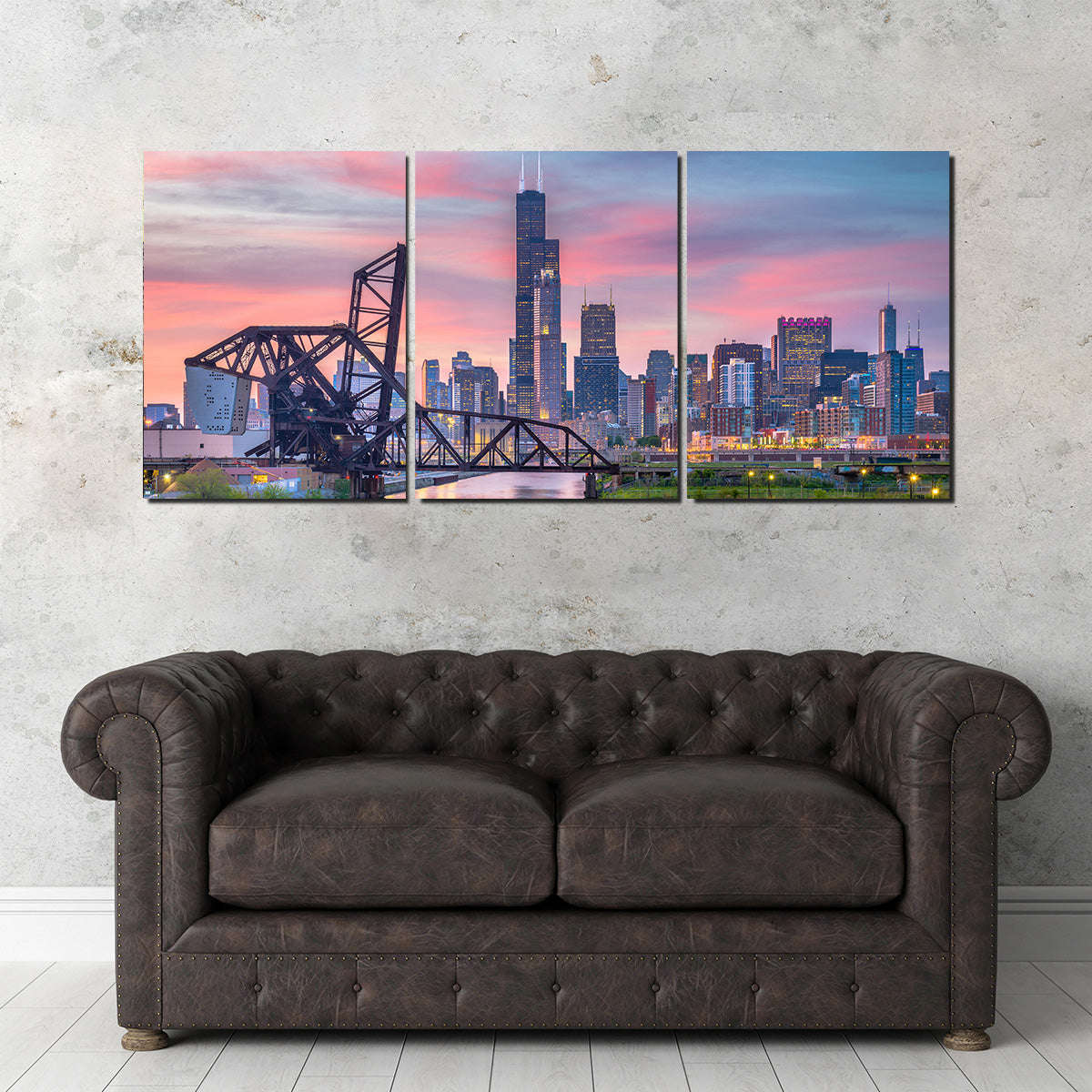 Chicago Skyline at Twilight Wall Art