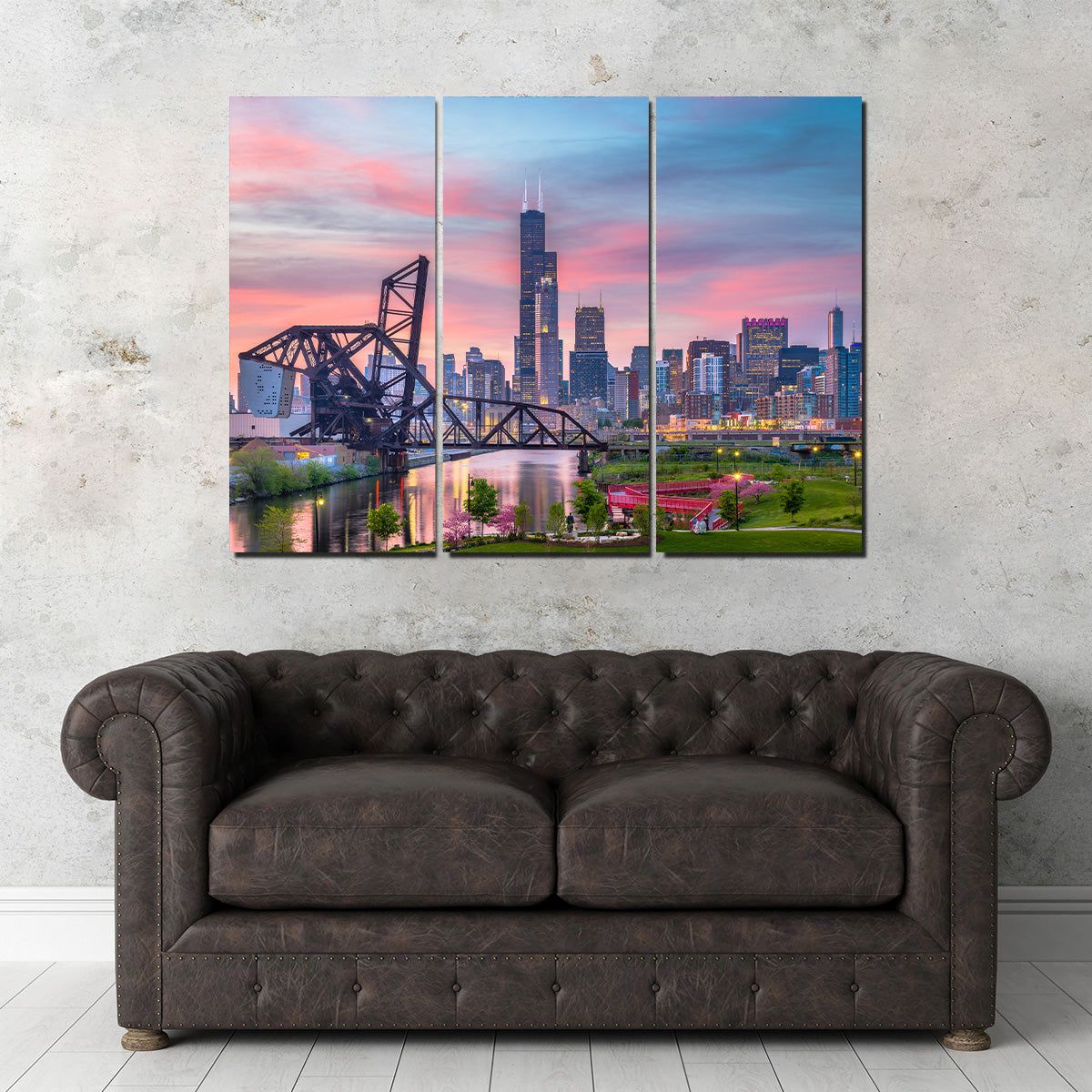 Chicago Skyline at Twilight Wall Art