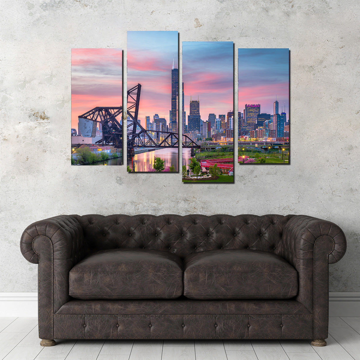 Chicago Skyline at Twilight Wall Art