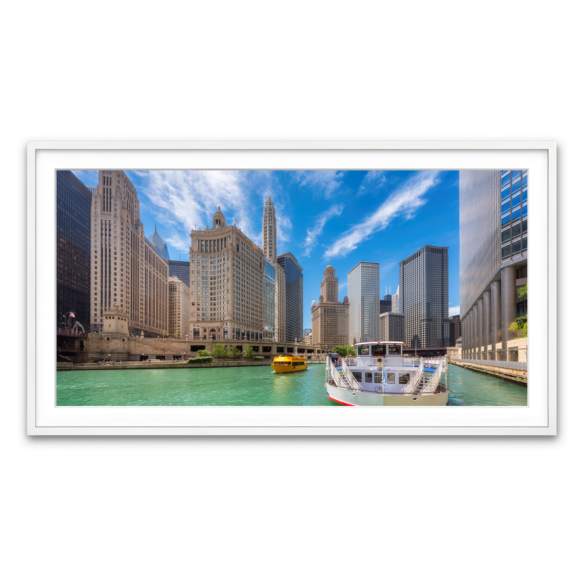 Framed Print 2x1 White
