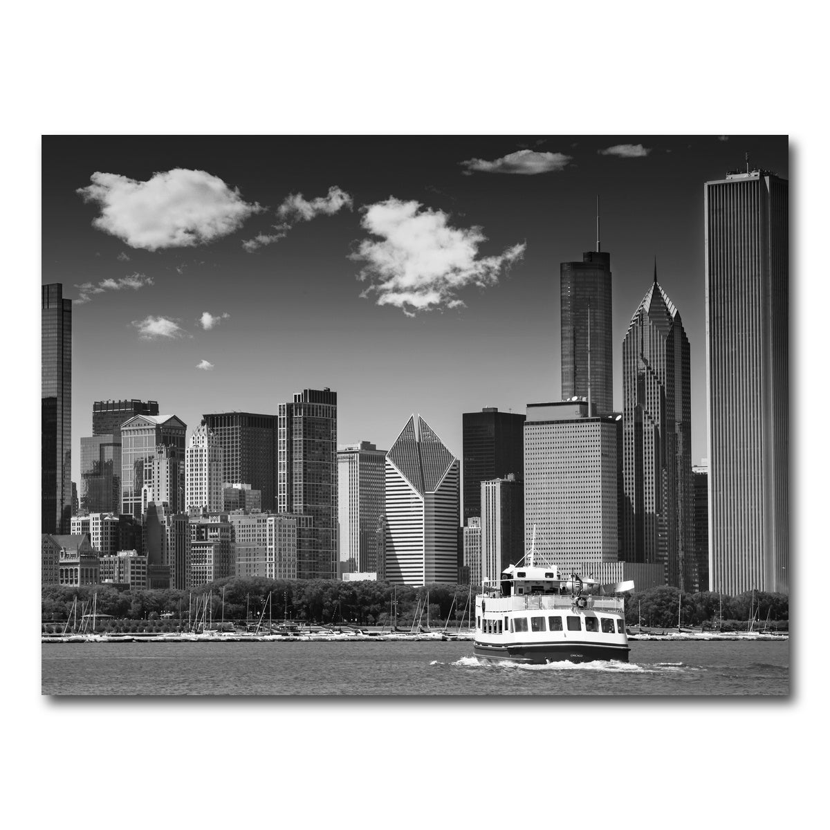 AUTO-MOCKUP WHITE | Chicago Skyline | 1 Piece | Gallery Wrap Canvas | group=4x3