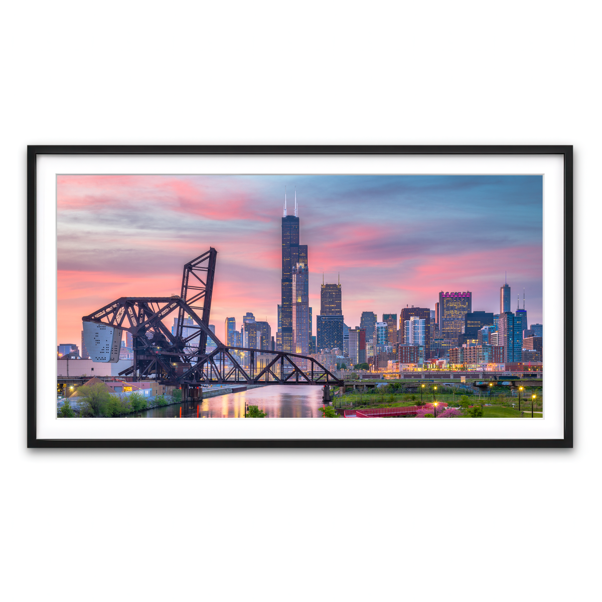Framed Print 2x1 Black