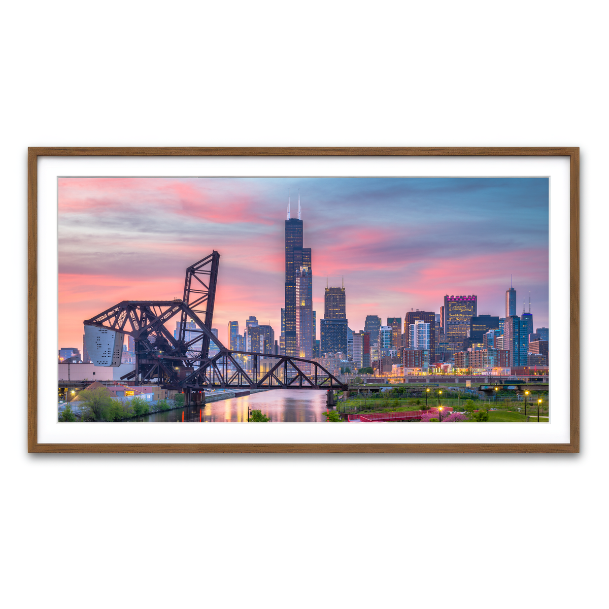 Framed Print 2x1 Walnut