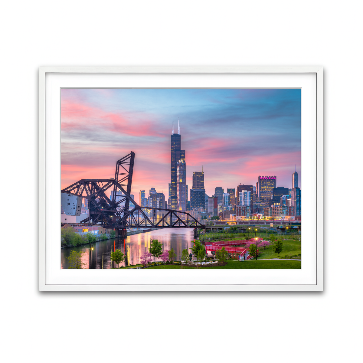 Framed Print 4x3 White