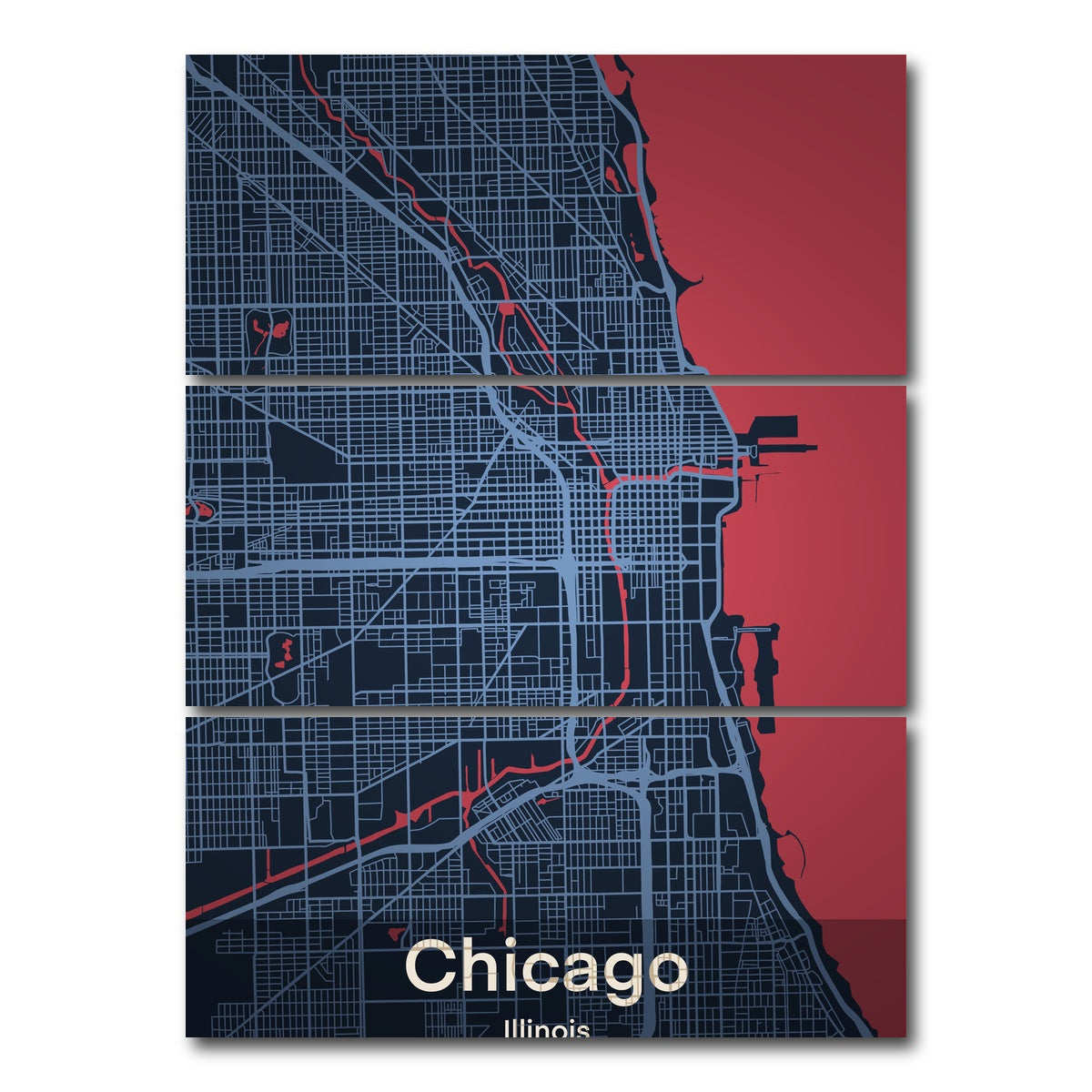 AUTO-MOCKUP WHITE | Chicago | 3 Piece | Gallery Wrap Canvas | group=8x18_stacked