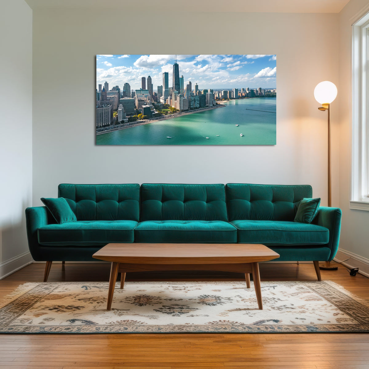 AUTO-MOCKUP ROOM | Chicago skyline aerial