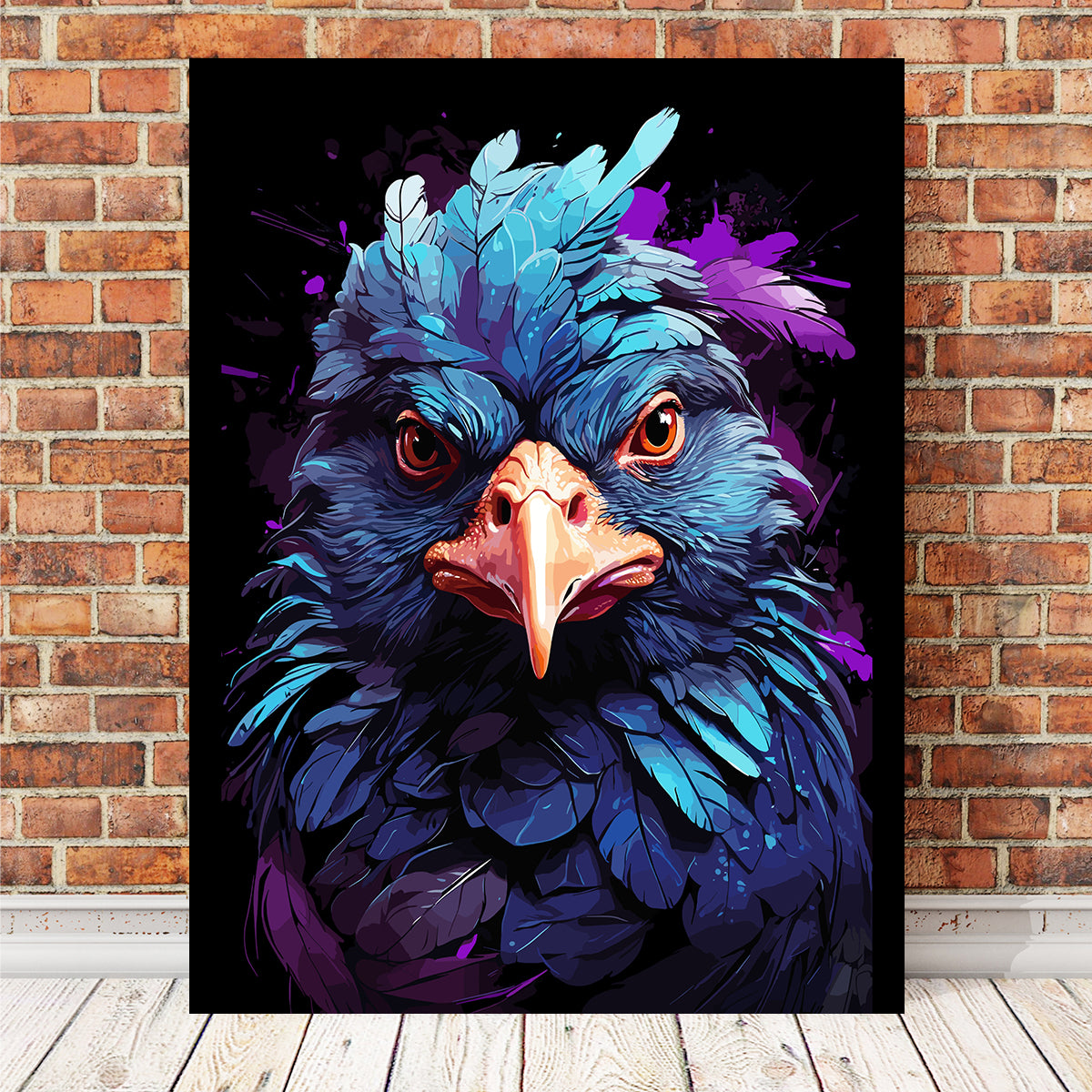 Chicken Animal Colorful Wall Art
