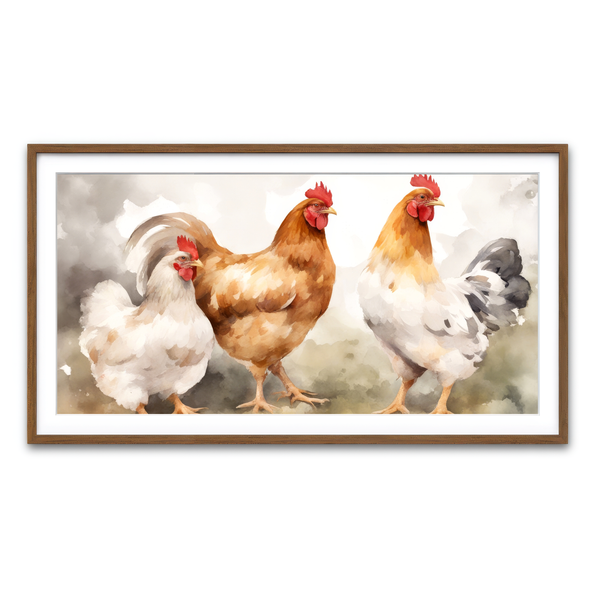 Framed Print 2x1 Walnut