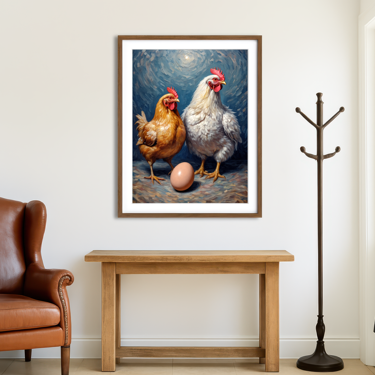 AUTO-MOCKUP ROOM | Chickens and Egg Wall Art