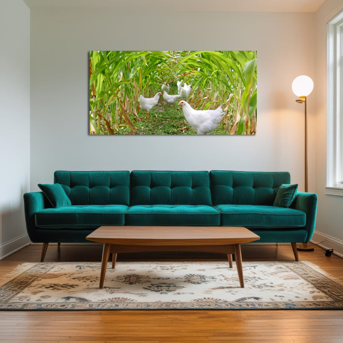 AUTO-MOCKUP ROOM | Chickens in Corn Field