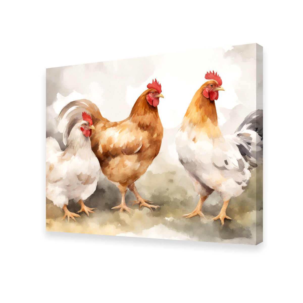 Chicken Watercolor Wall Art