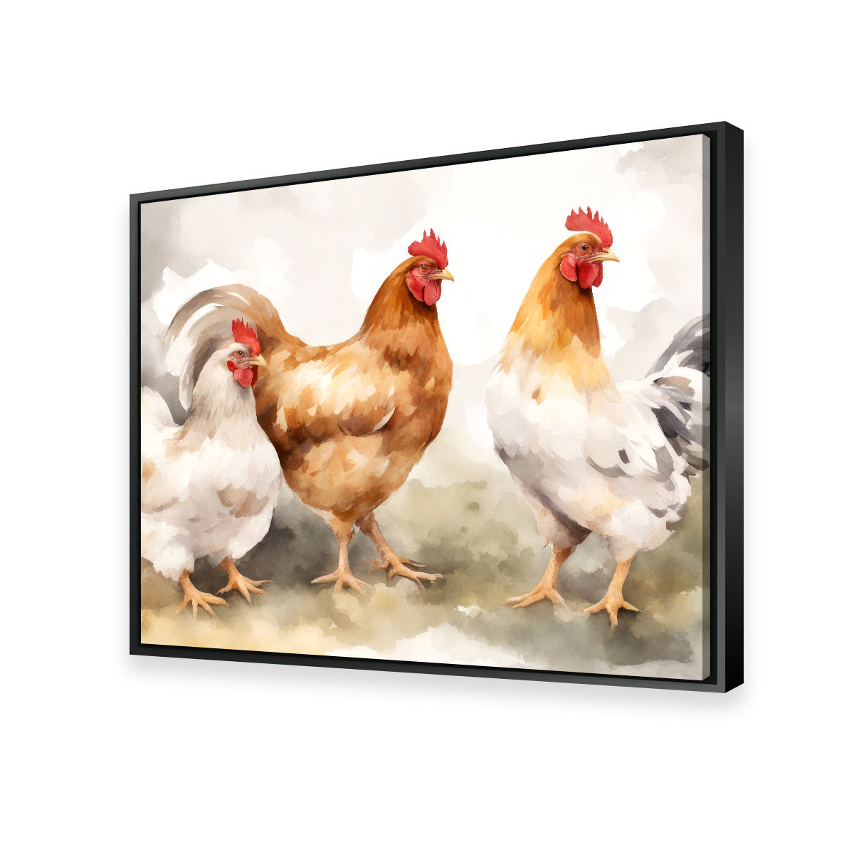 Chicken Watercolor Wall Art