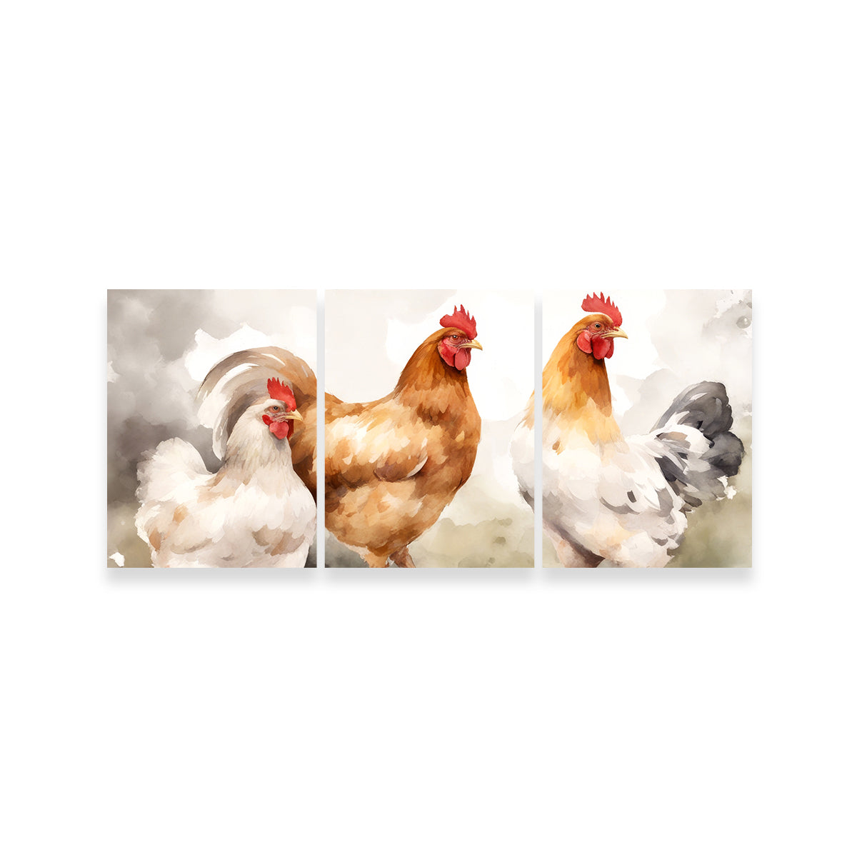 Chicken Watercolor Wall Art