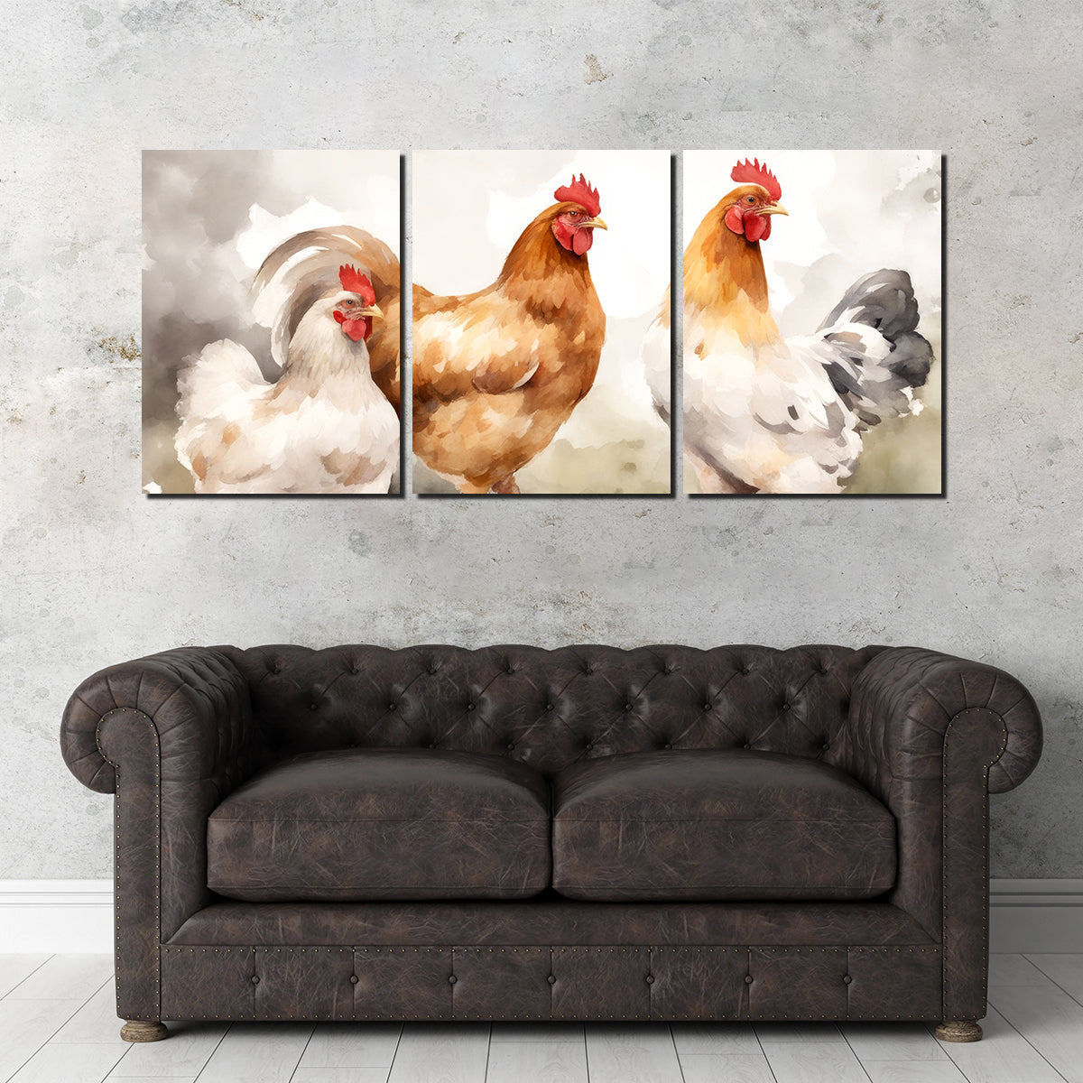 Chicken Watercolor Wall Art