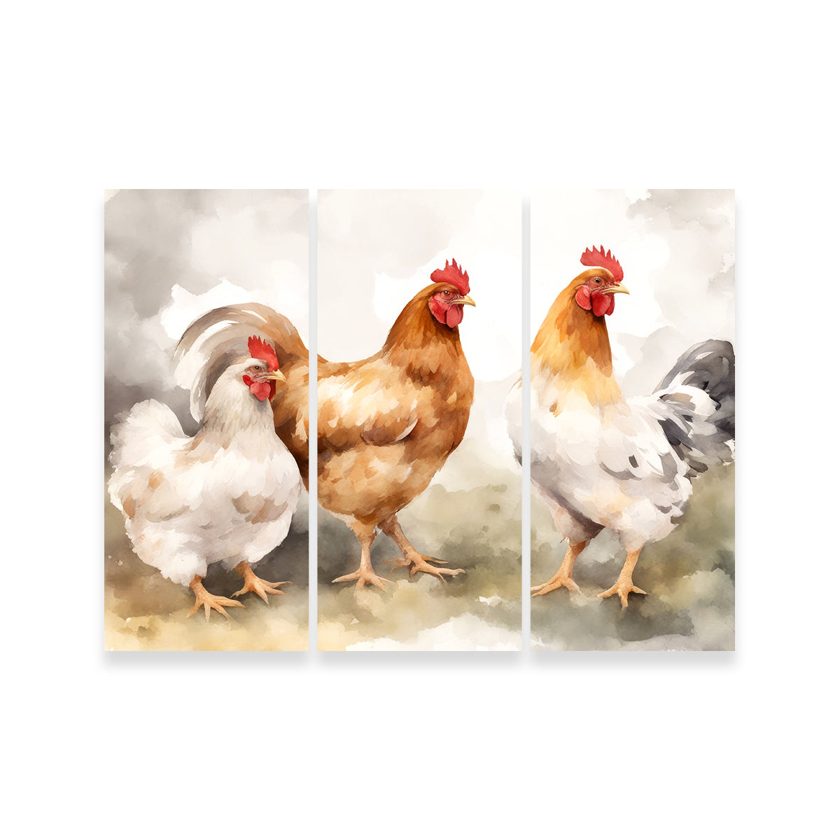 Chicken Watercolor Wall Art
