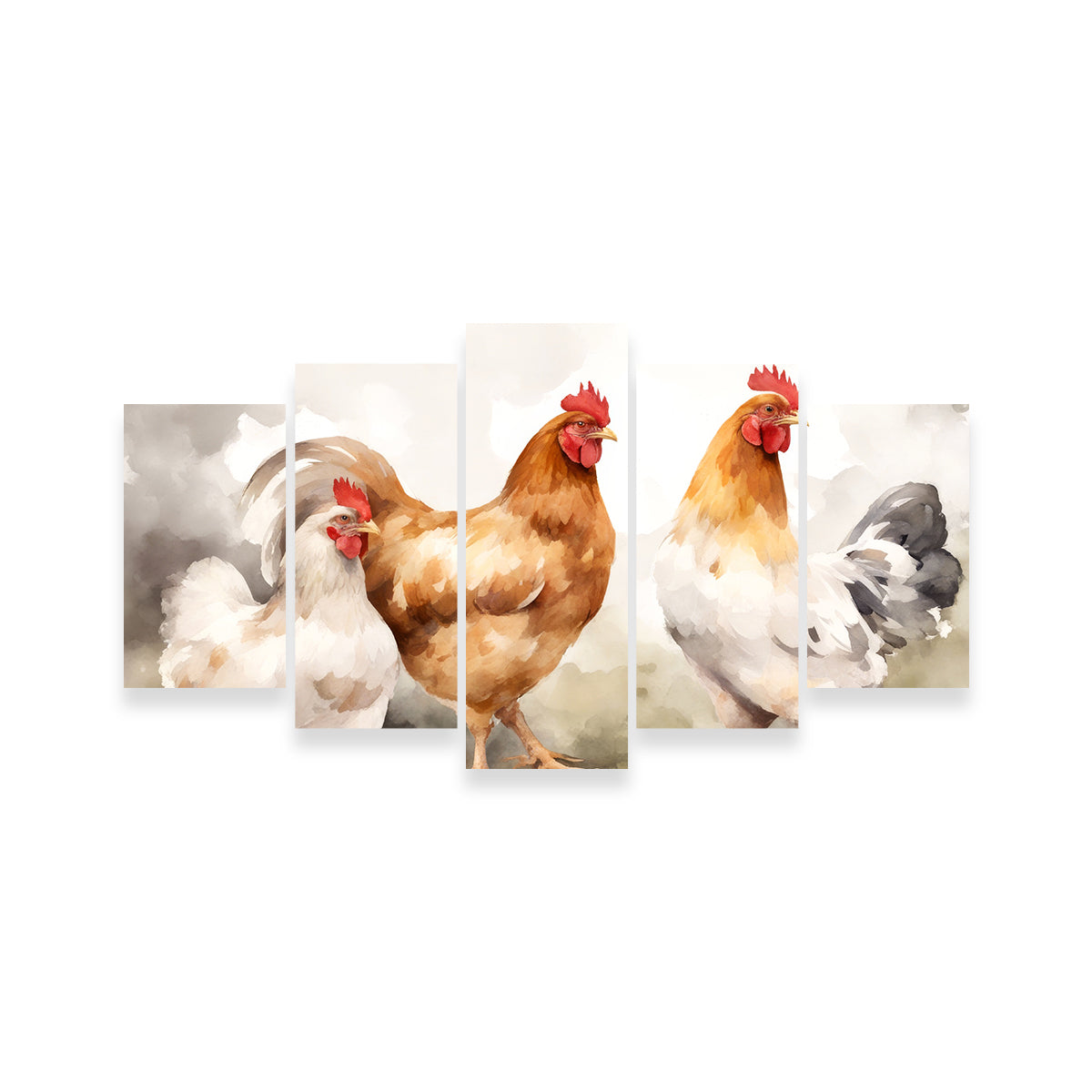 Chicken Watercolor Wall Art