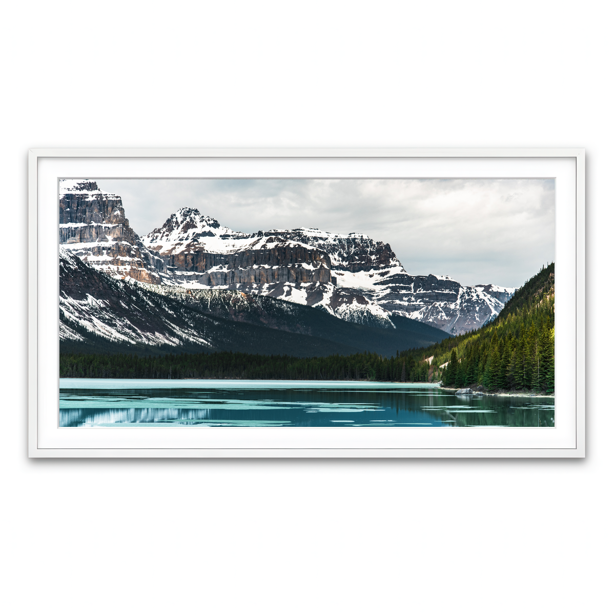 Framed Print 2x1 White