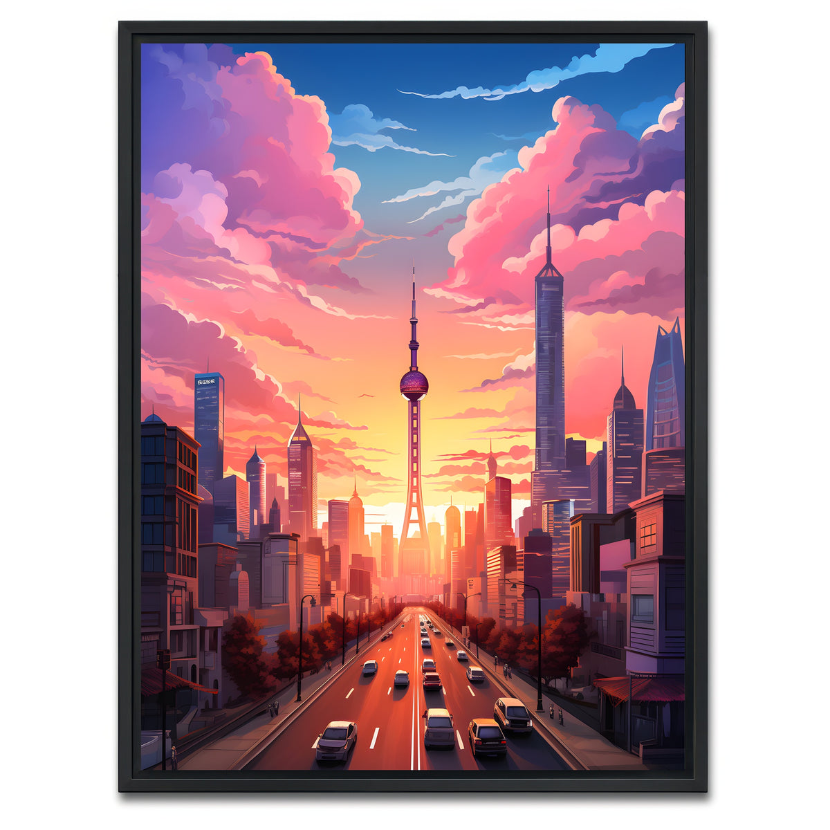 AUTO-MOCKUP WHITE | China - Shanghai | 1 Piece | Black Framed Canvas | group=3x4