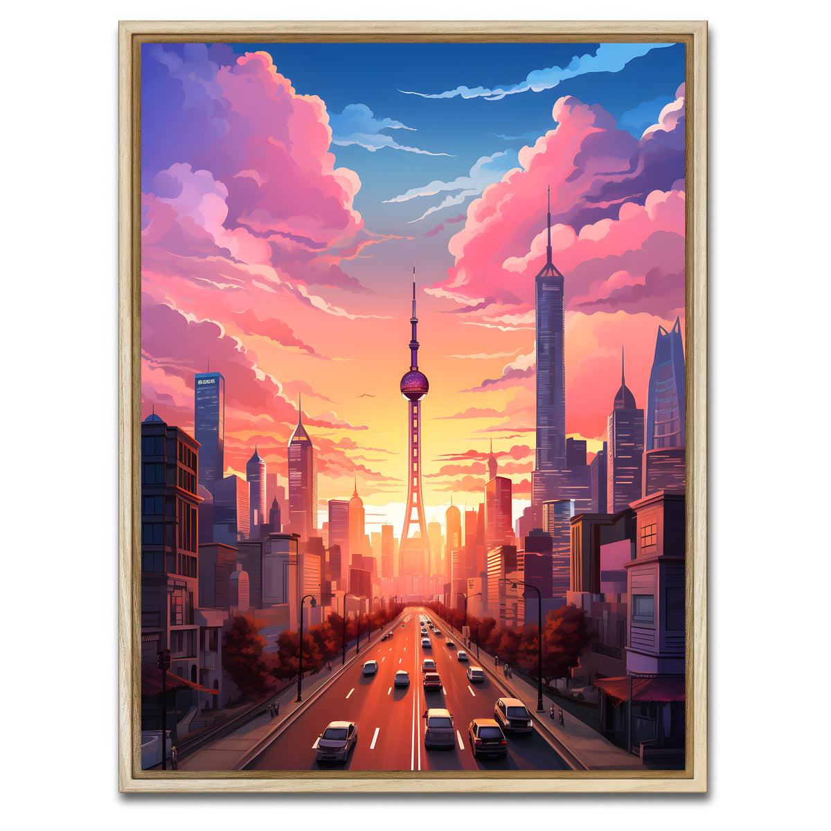 AUTO-MOCKUP WHITE | China - Shanghai | 1 Piece | Natural Framed Canvas | group=3x4