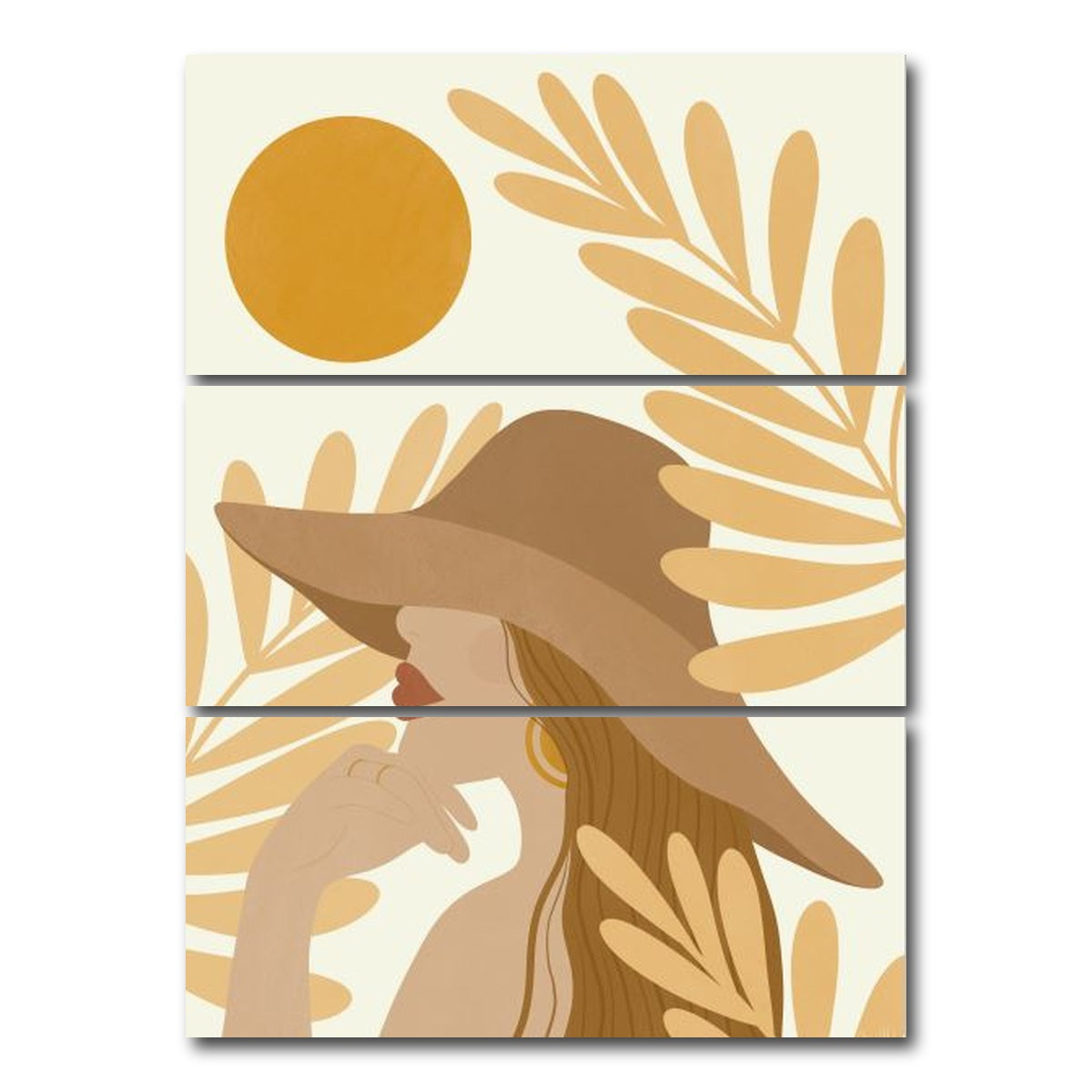 AUTO-MOCKUP WHITE | Chique and Wistful | 3 Piece | Gallery Wrap Canvas | group=8x18_stacked