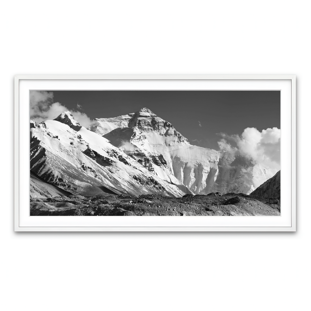 Framed Print 2x1 White