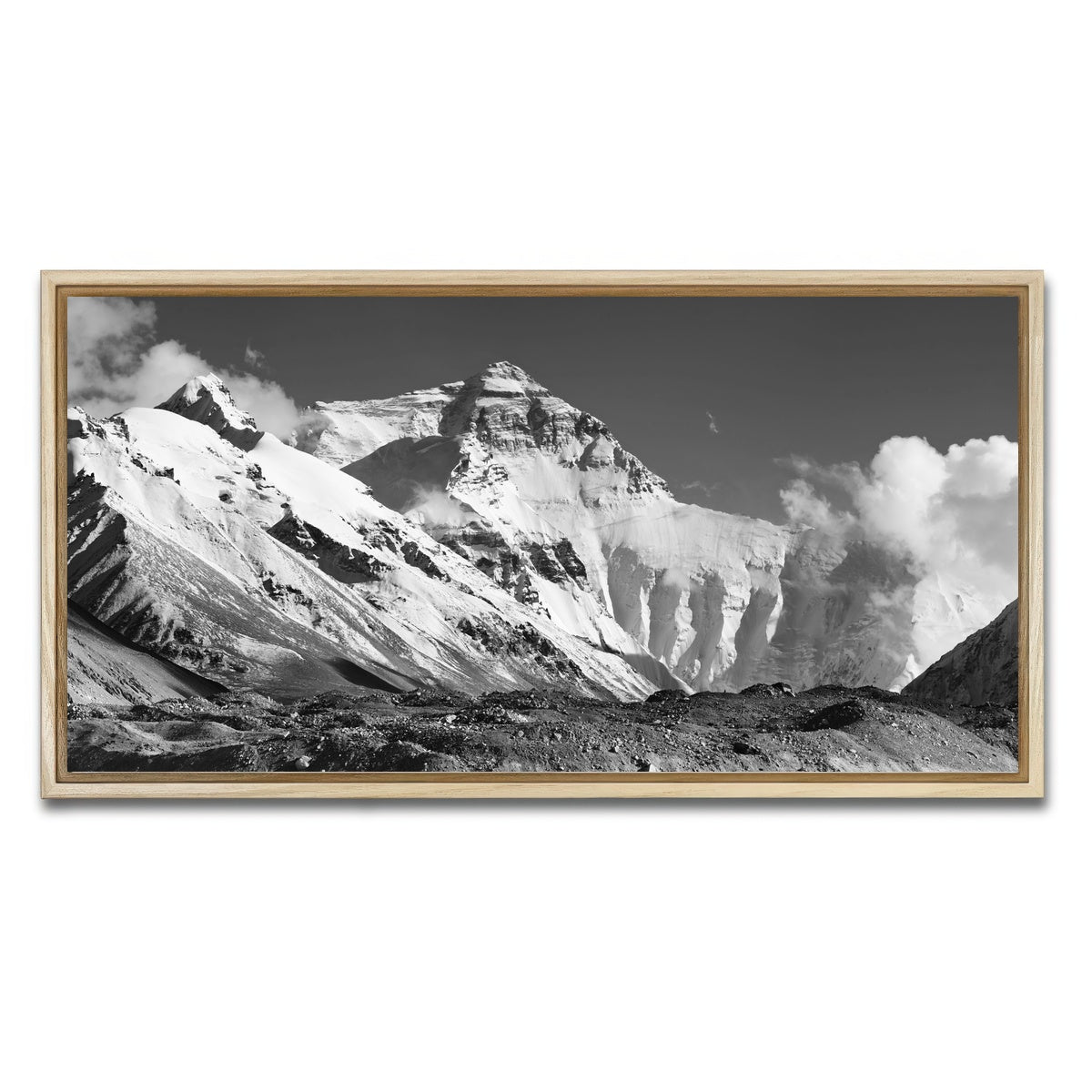 AUTO-MOCKUP WHITE | Chomolungma - Everest | 1 Piece | Natural Framed Canvas | group=2x1