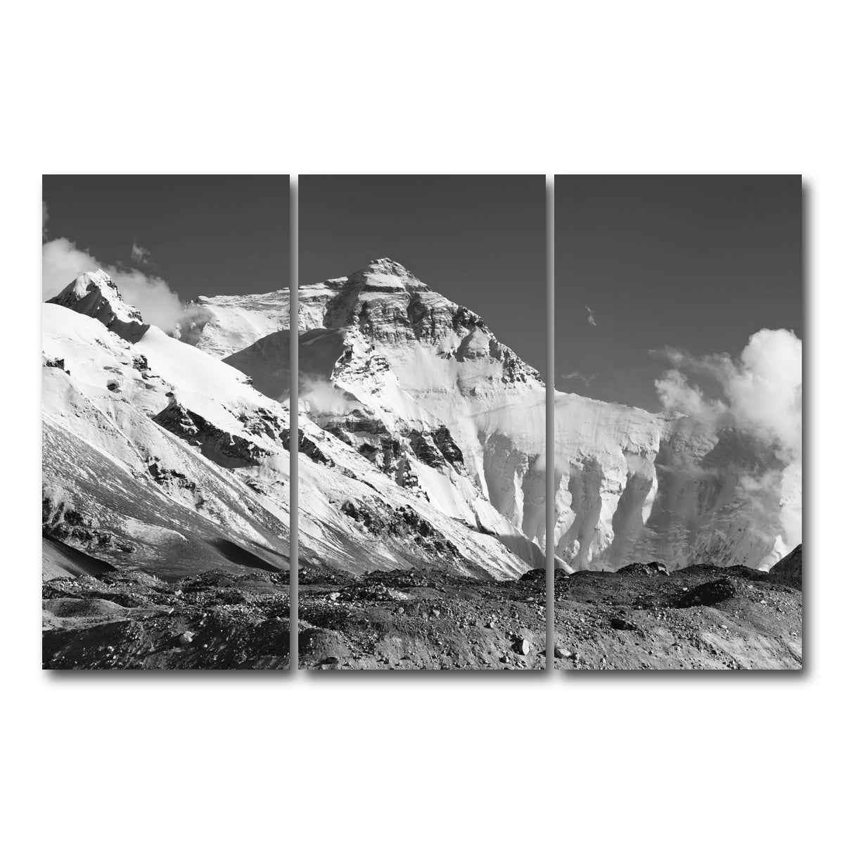 AUTO-MOCKUP WHITE | Chomolungma - Everest | 3 Piece | Gallery Wrap Canvas | group=12x24