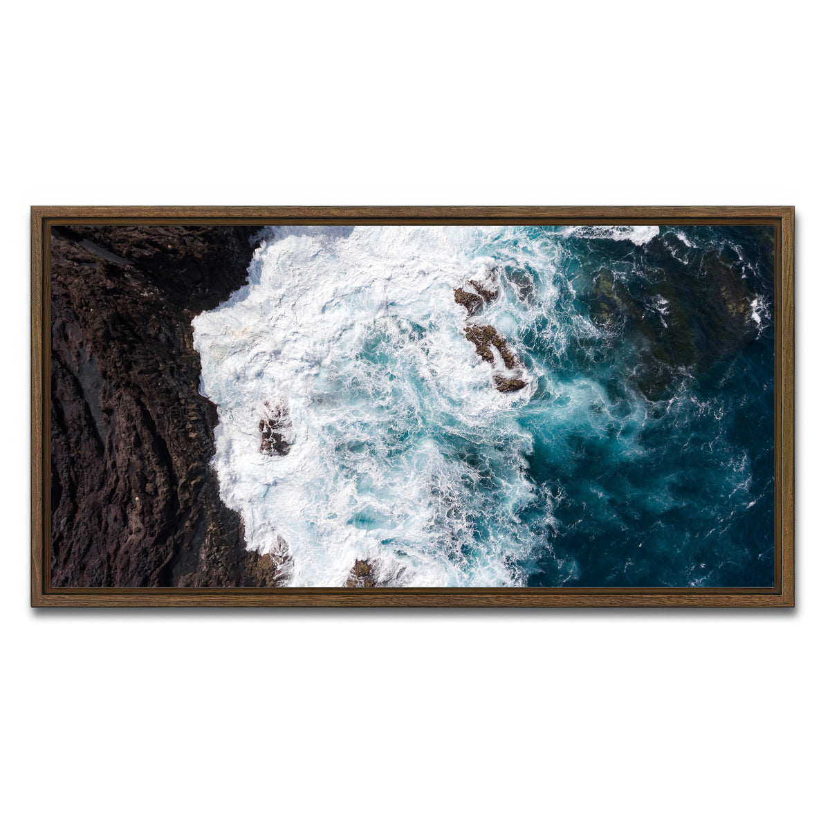 AUTO-MOCKUP WHITE | Choppy Waters | 1 Piece | Walnut Framed Canvas | group=2x1