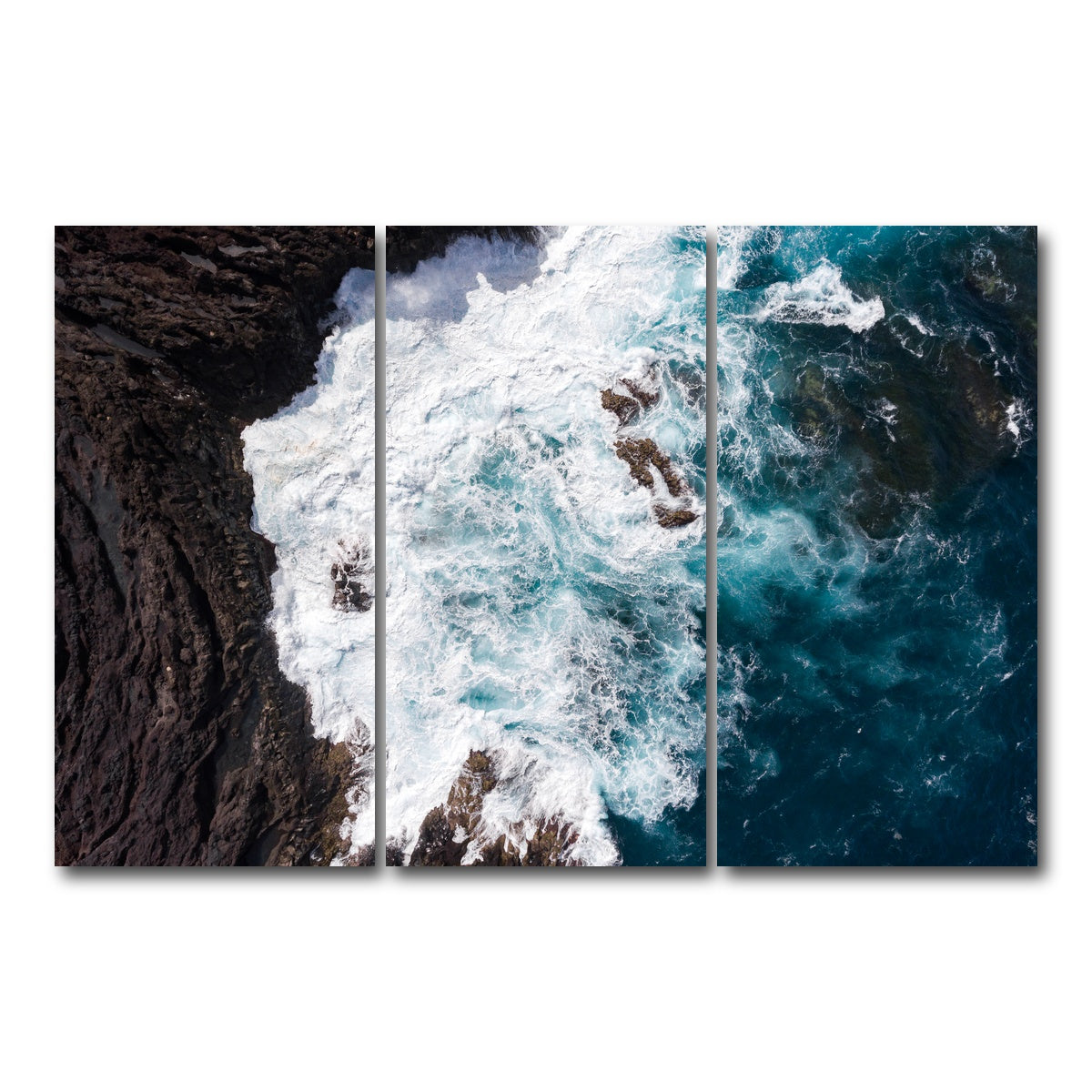 AUTO-MOCKUP WHITE | Choppy Waters | 3 Piece | Gallery Wrap Canvas | group=12x24